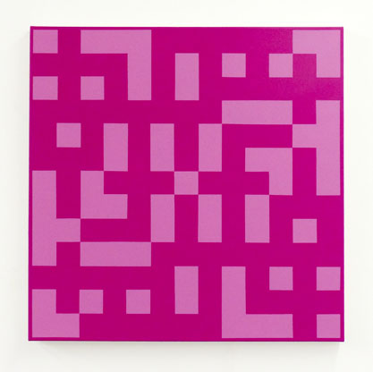 Philip Bradshaw, Crossword paintings, ACW006 (PINK), 2013
